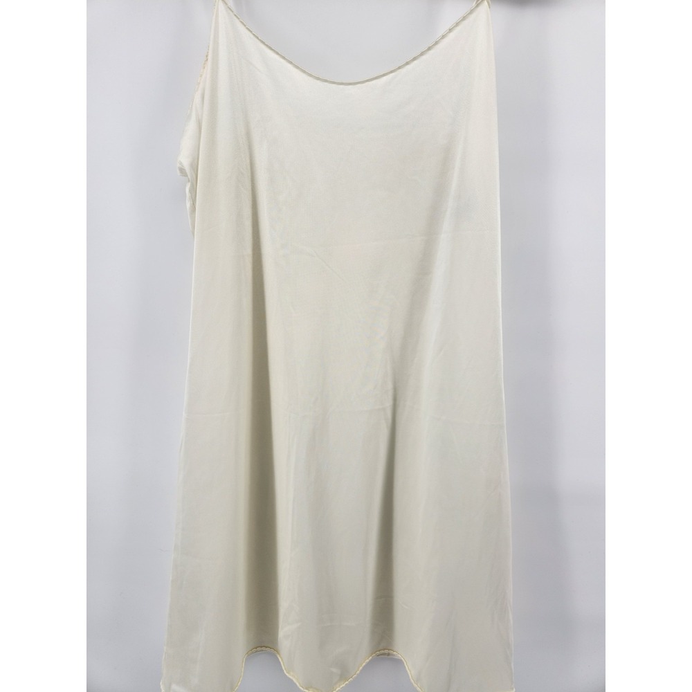 Vanity Fair Womens Cream Nylon Full Slip Dress Adjustable Straps Size 34 10-717